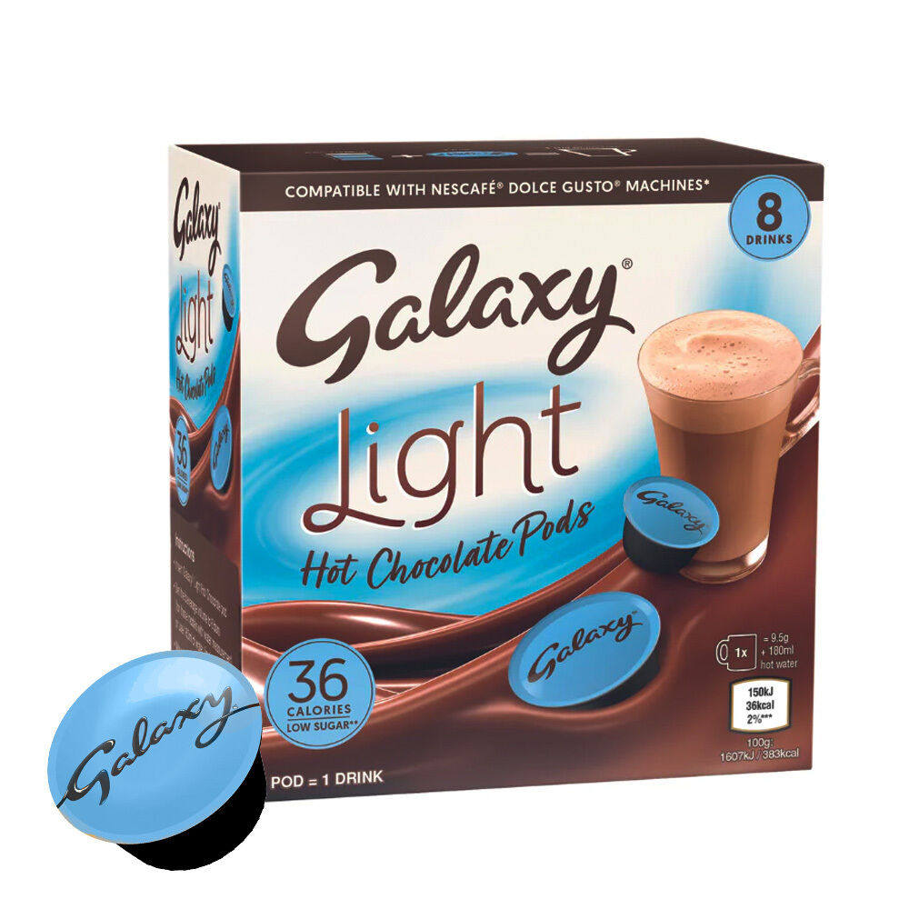 Galaxy Light Hot Chocolate Pods - 1 x 180 ml