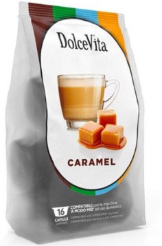 16 Capsule DolceVita Caramelito – Compatibile A Modo Mio