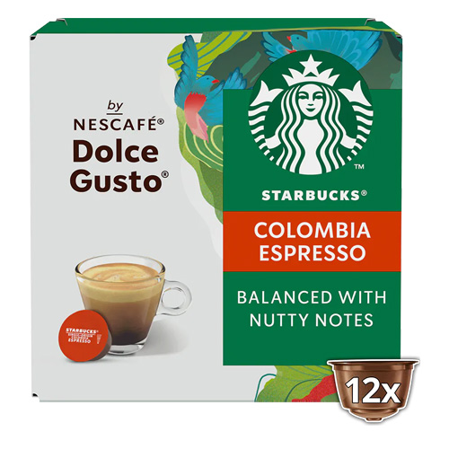 Starbucks Colombia Espresso Coffee - Dolce-gusto 12 capsules