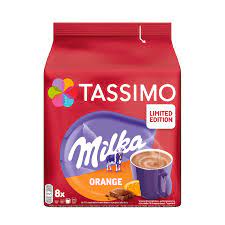 TASSIMO CAPSULES- MILKA ORANGE HOT CHOCO - LIMITED EDITION